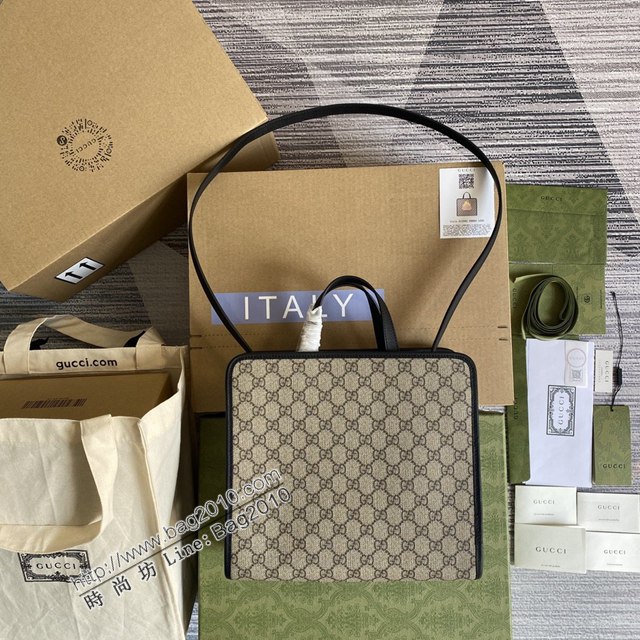 Gucci新款包包 古馳GG系列2021最新款兒童手袋 Gucci方形復古手提袋肩背包 612992  ydg3213
